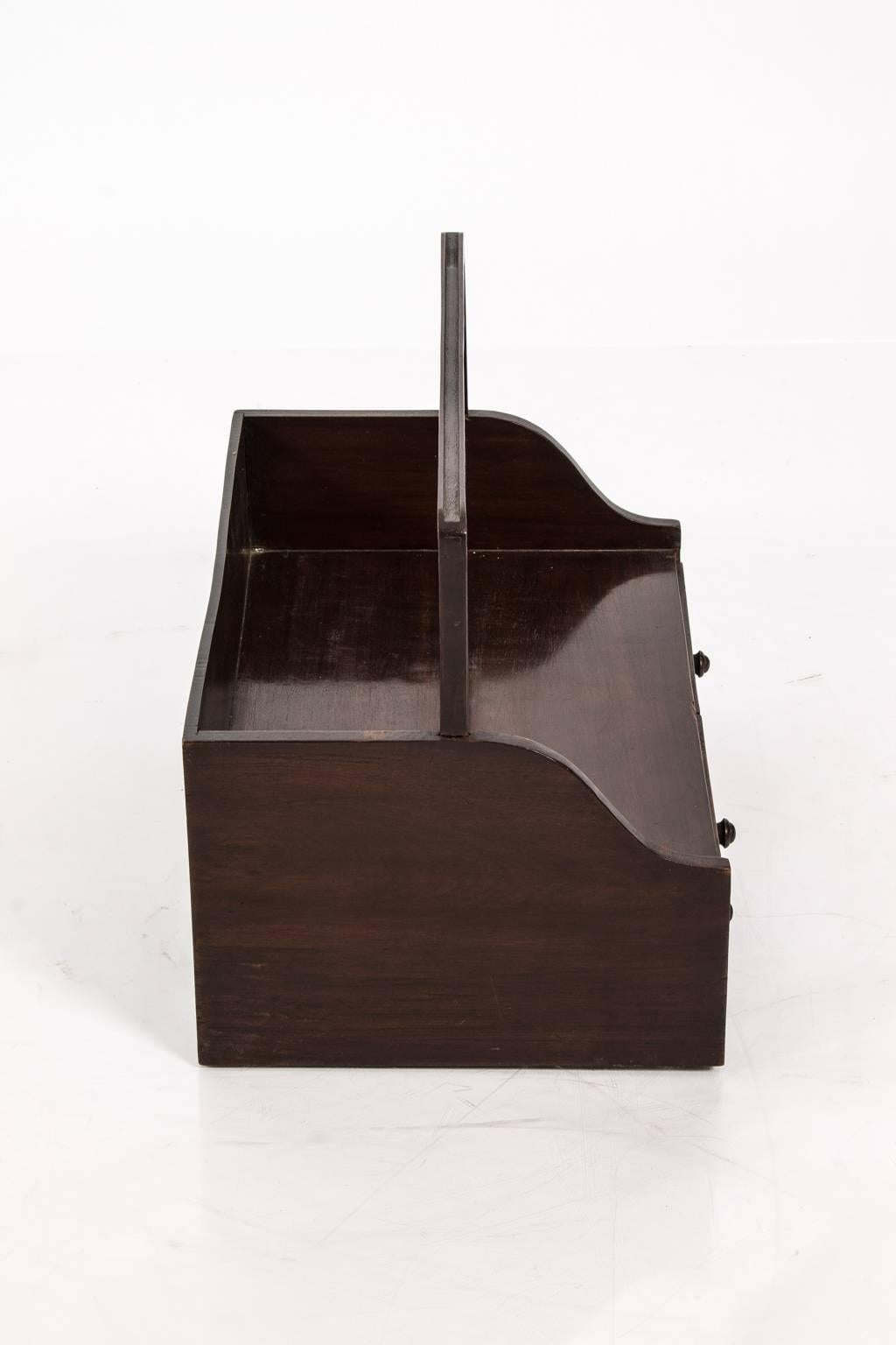 20th Century Mahogany Book Carrier For Sale