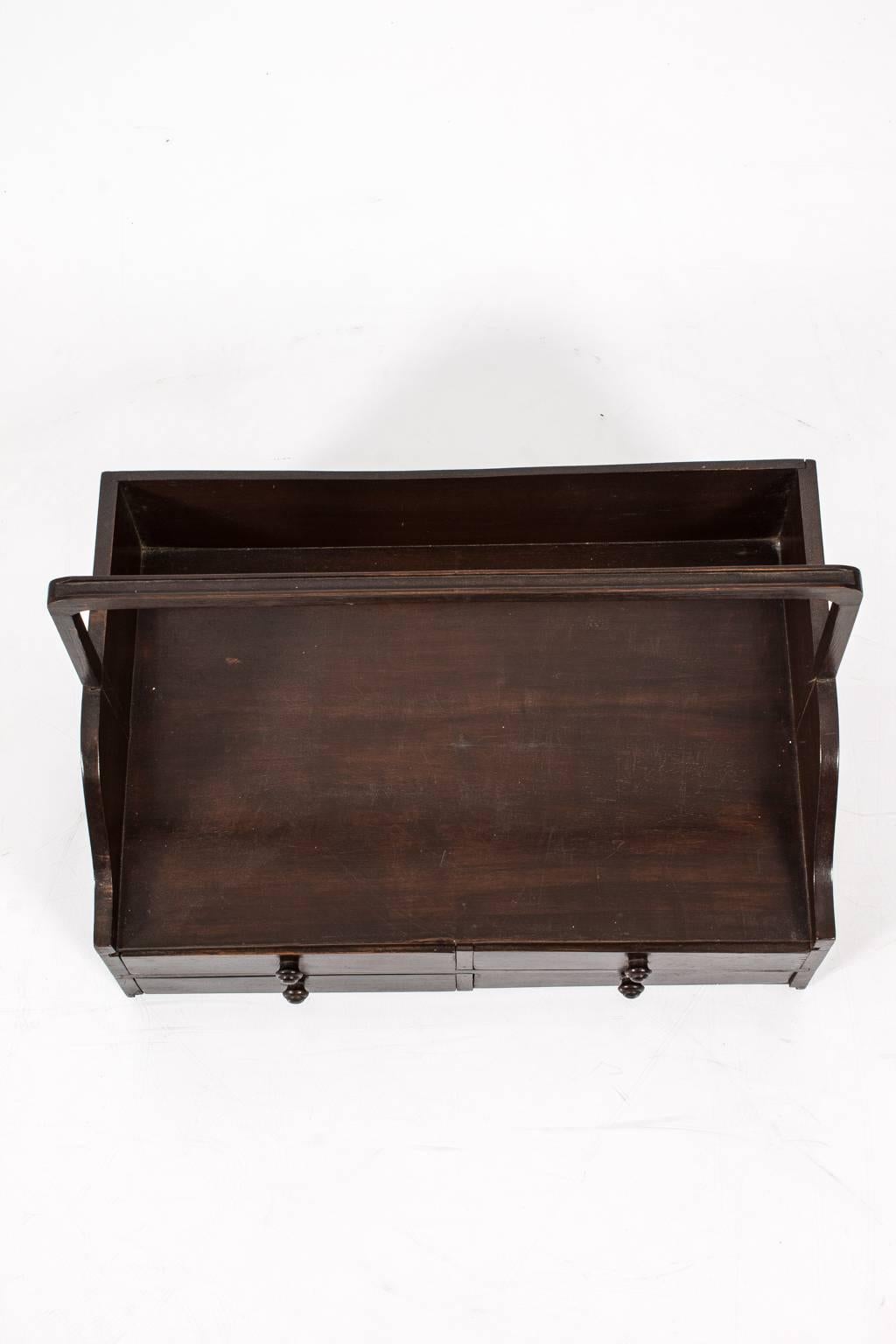 Mahogany Book Carrier In Good Condition For Sale In Stamford, CT