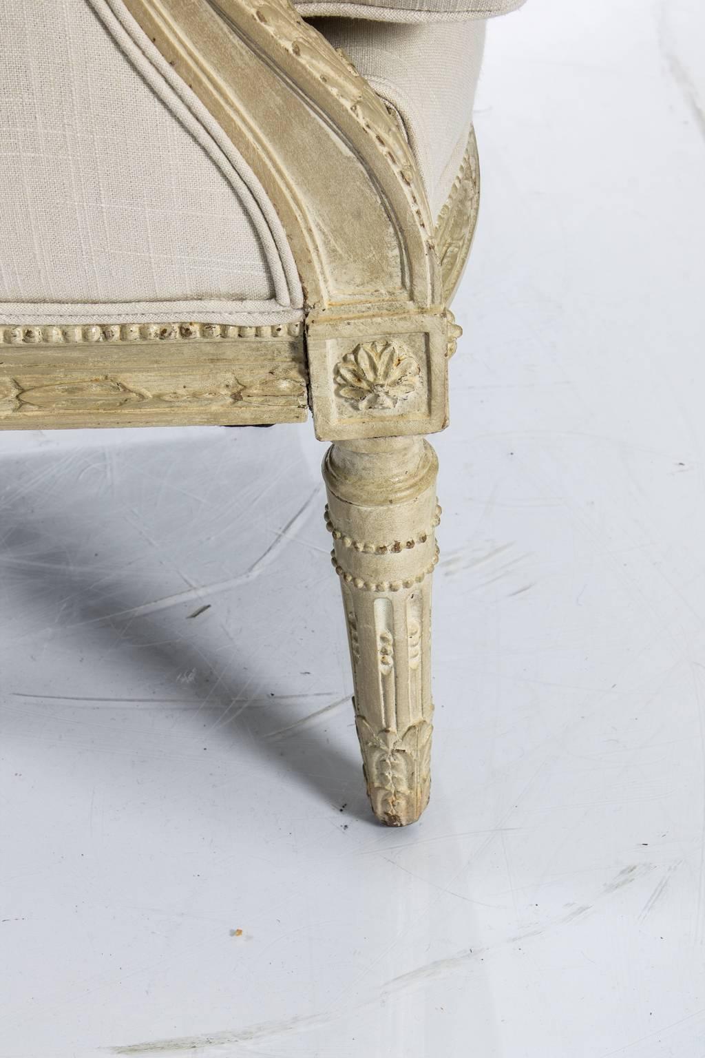 Louis XVI Armchairs in Richard Allen Fabric 4