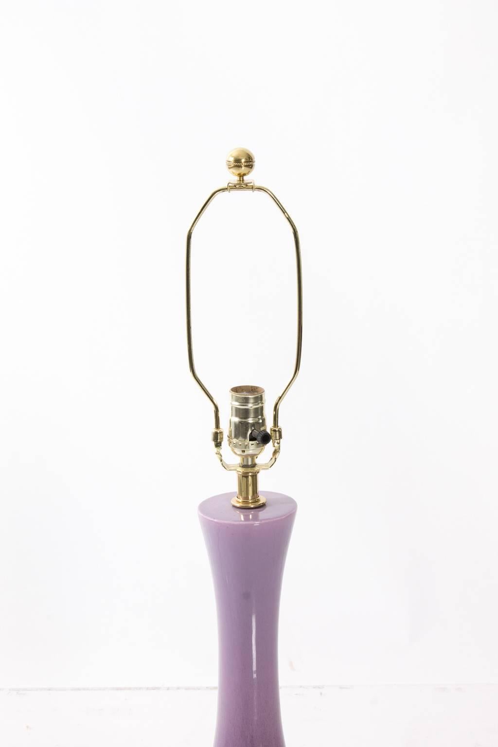 purple ceramic lamp