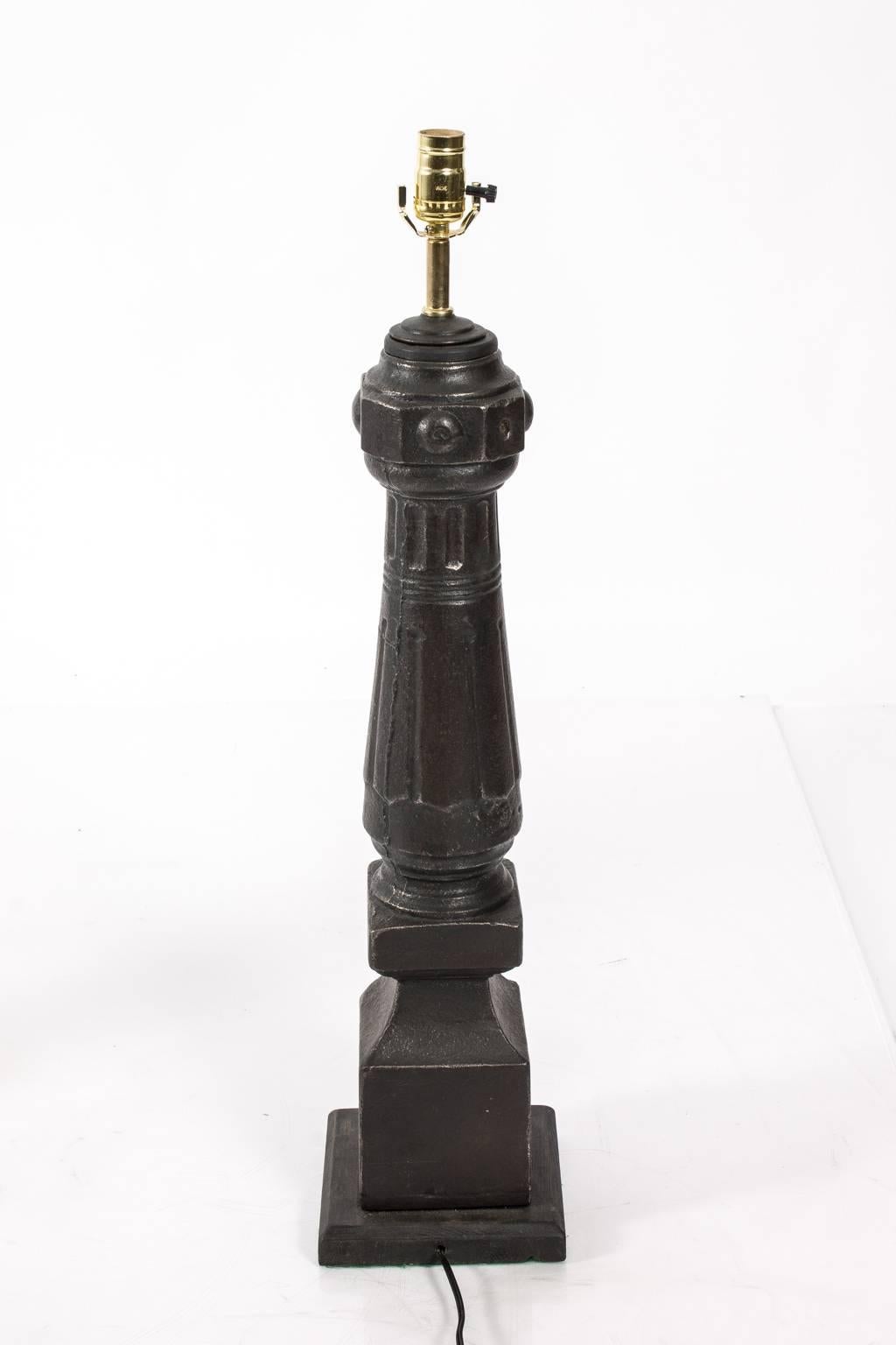 20th Century Iron Baluster Lamps