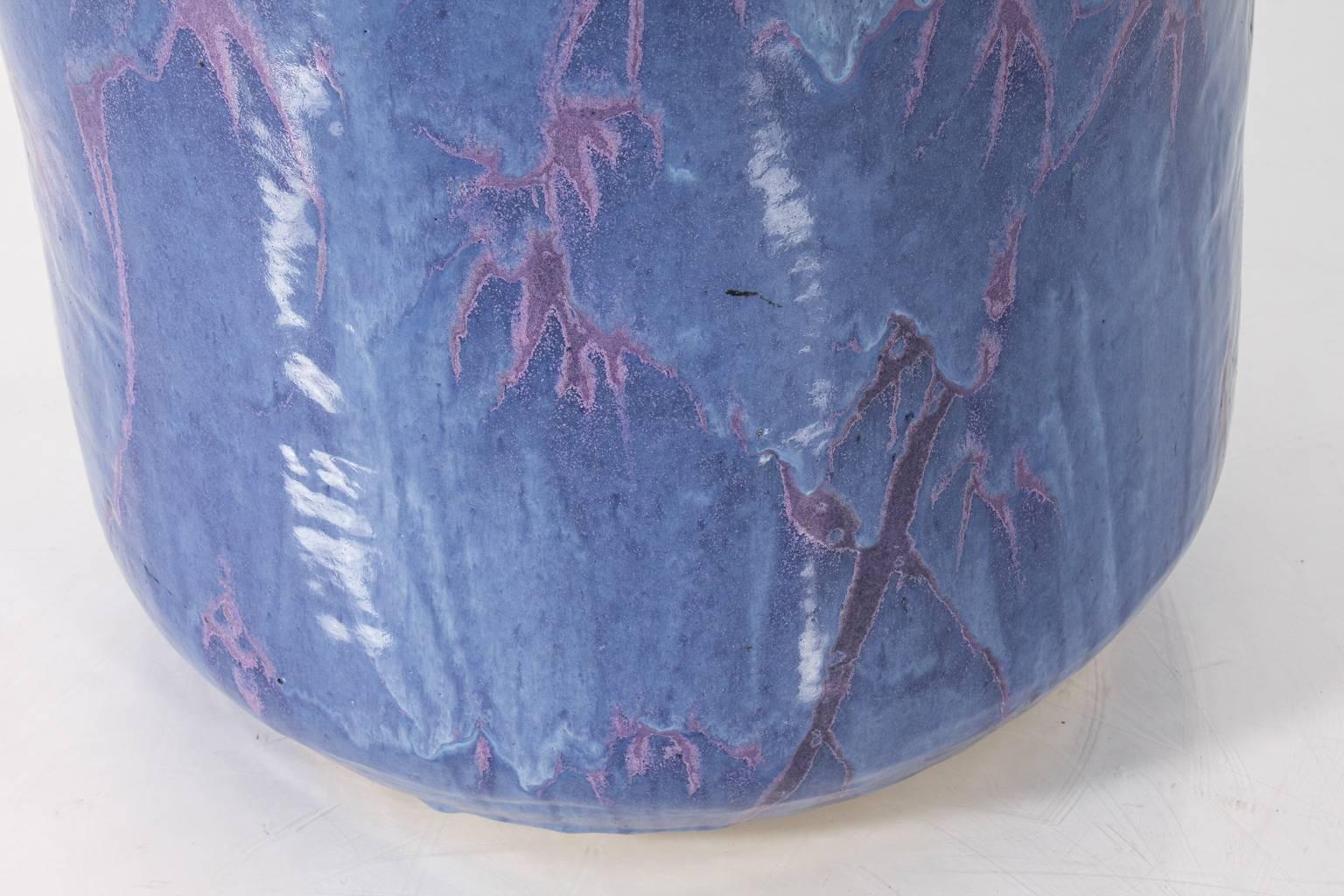 Large Blue Glaze Vase  For Sale 1