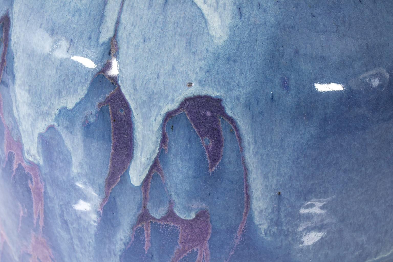 Large Blue Glaze Vase  For Sale 3