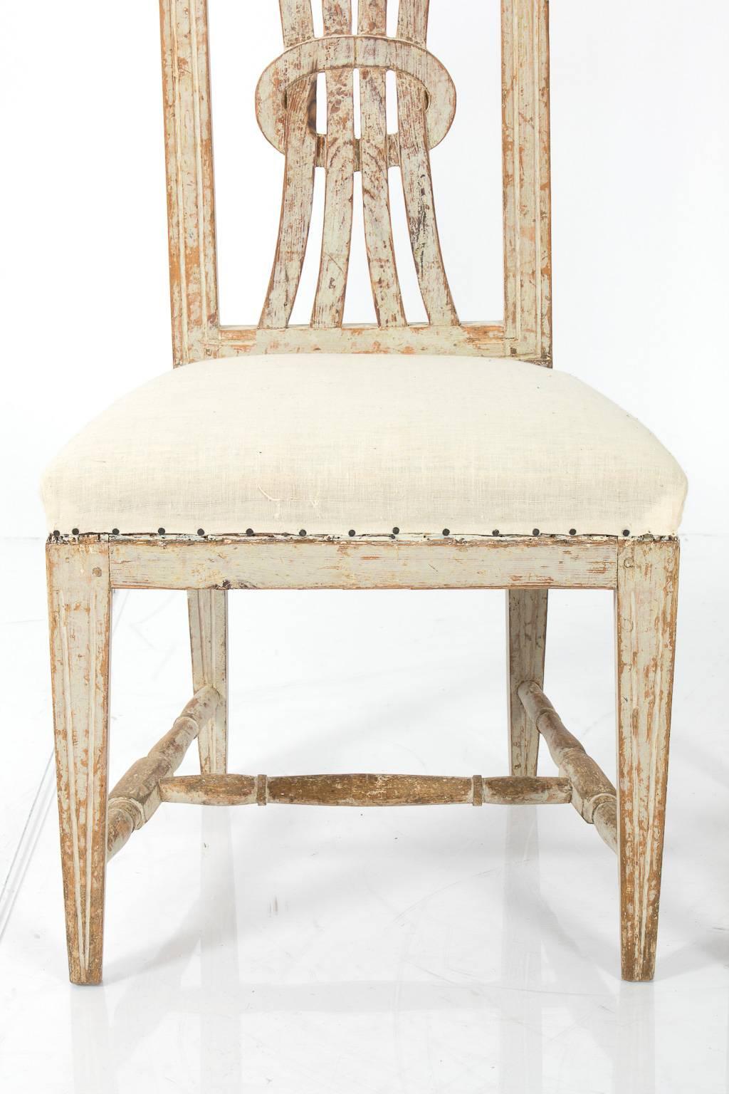 Open Back Gustavian Chairs For Sale 3