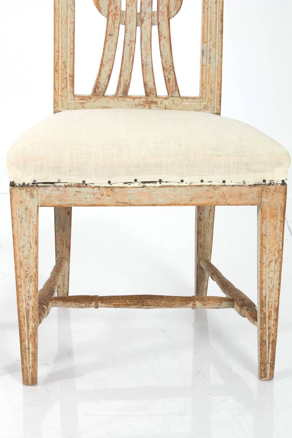 Open Back Gustavian Chairs For Sale 4