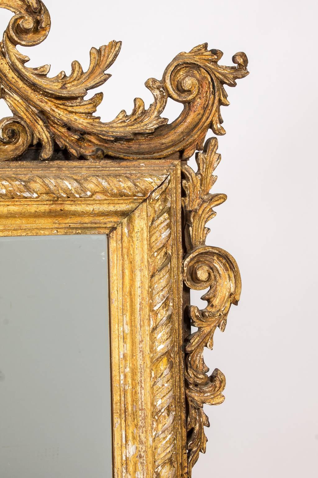 Large Carved Mirror In Fair Condition In Stamford, CT