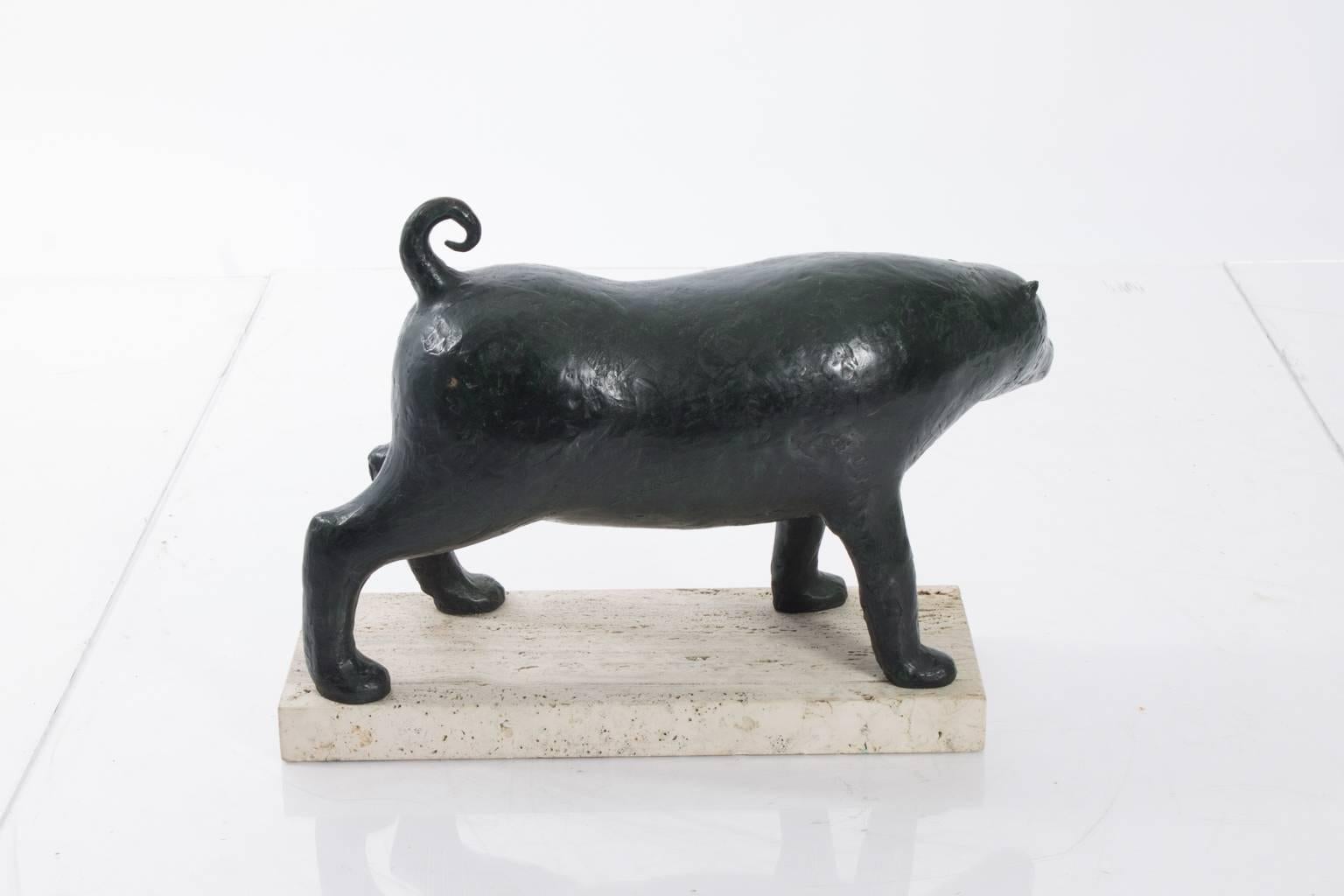Late 20th Century Bronze Animal Figure