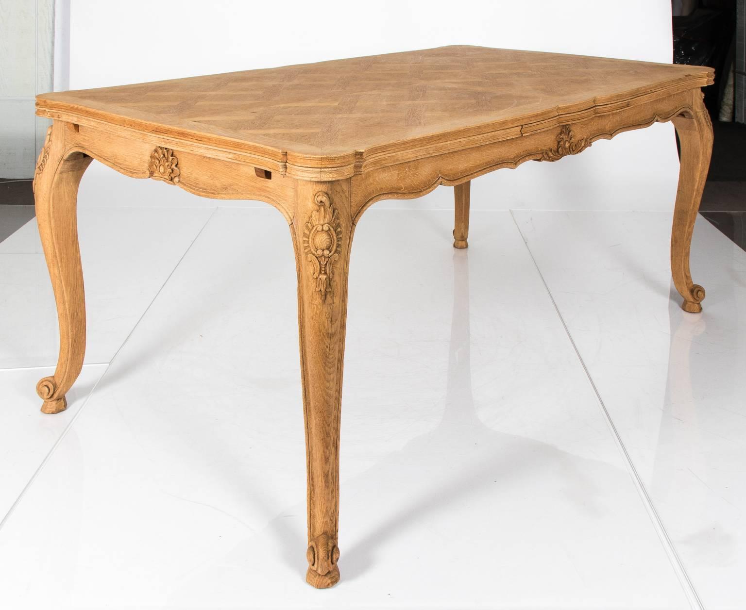 Bleached Oak Dining Table For Sale 1