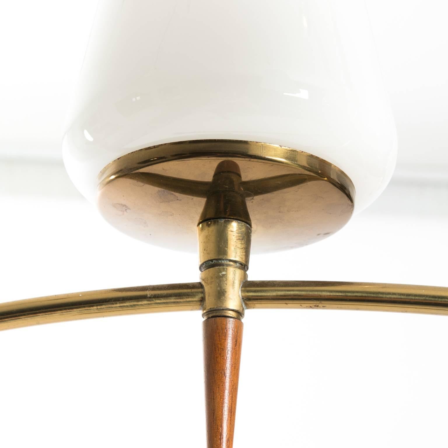 Brass Danish Modern Light Fixture