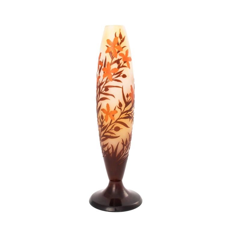 Art Deco Glass Vase by Verrerie Degue, David Gueron For Sale at 1stdibs