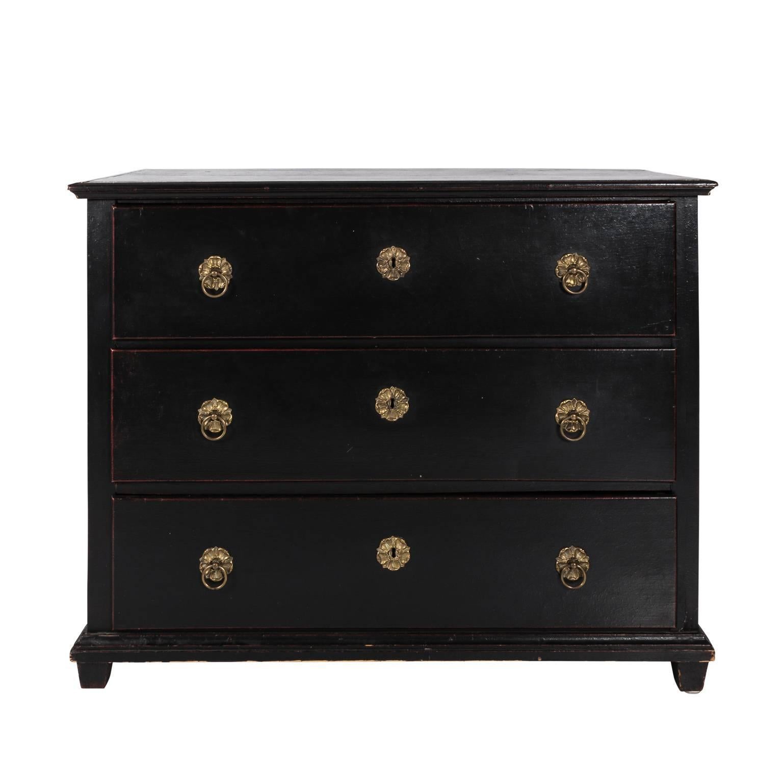 19th Century Black Chest of Drawers