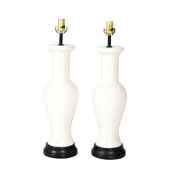 Pair of Asian Style Porcelain Lamps