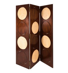 Three Panel Wood Room Screen