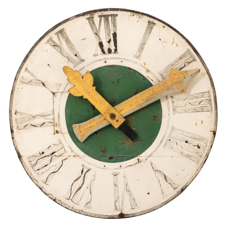 Exceptional Gilt Iron French Clock Tower Skeleton Clock Face at 1stdibs