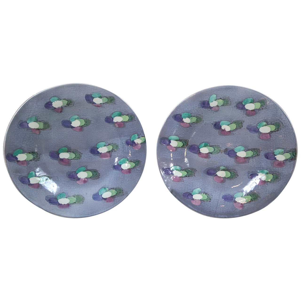 Pair of Lyn Evans Pottery Chargers
