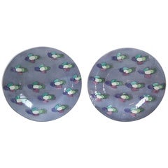 Pair of Lyn Evans Pottery Chargers