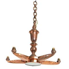 Art Deco Copper "Star" Chandelier 11