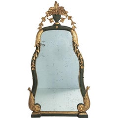 19th Century Painted and Gilded Italian Mirror