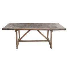 19th Century Walnut Trestle Table 10