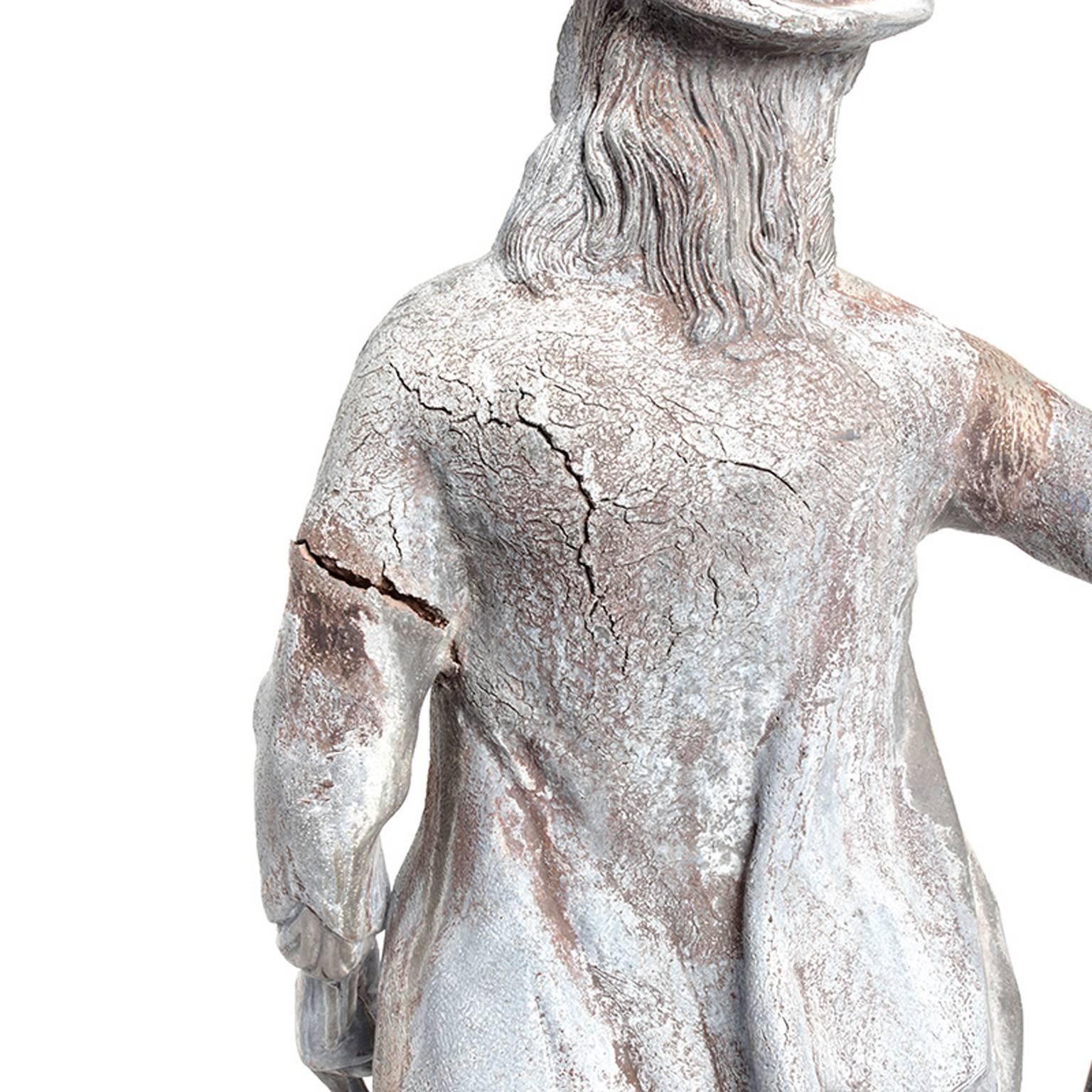 Lead Shepherd and Shepherdess Garden Statues For Sale