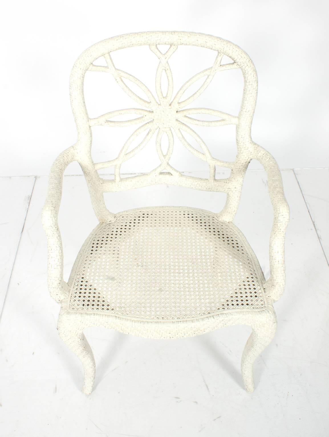 20th Century Wicker Sunburst Chair