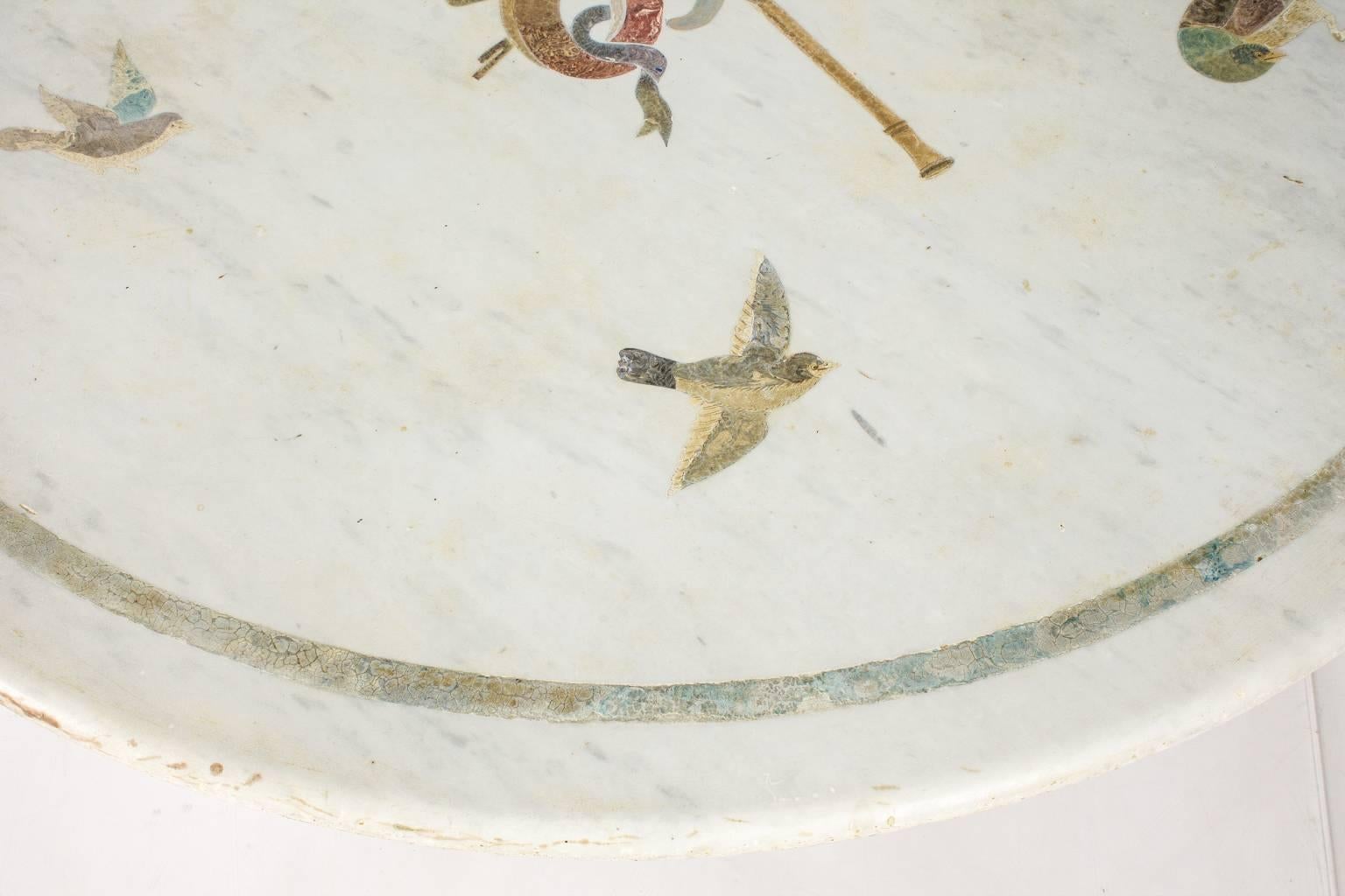 Neoclassical Marble-Top Table For Sale 5