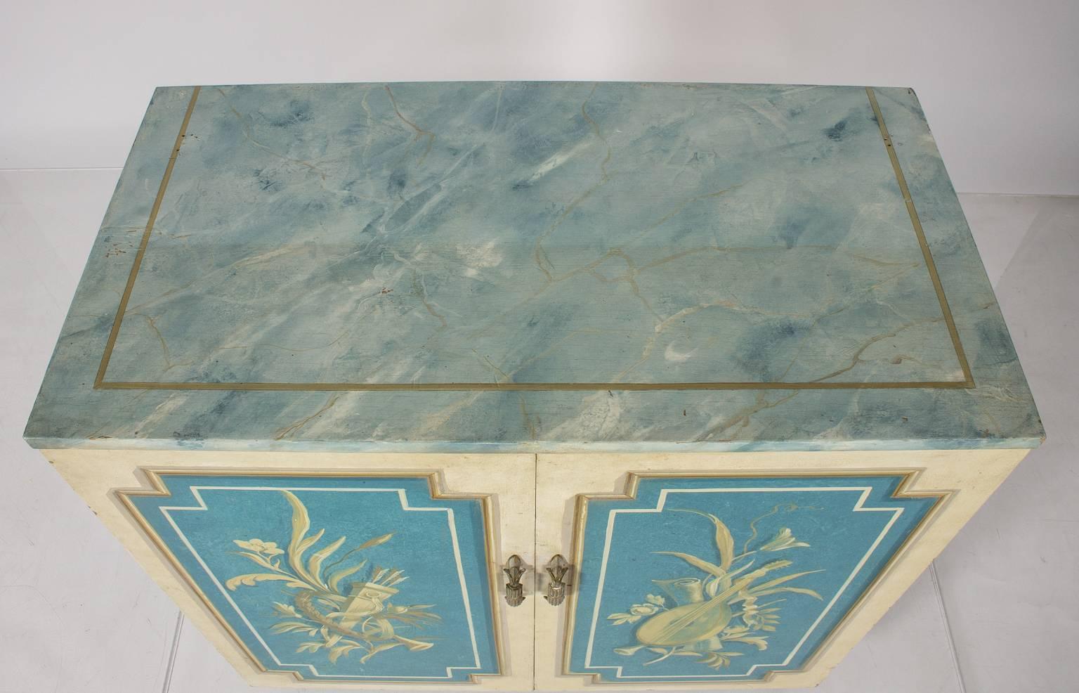 20th Century Faux Painted Cabinets For Sale