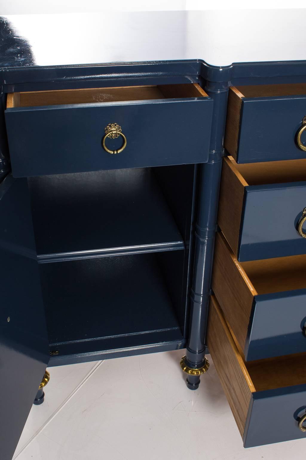 navy lacquer dresser