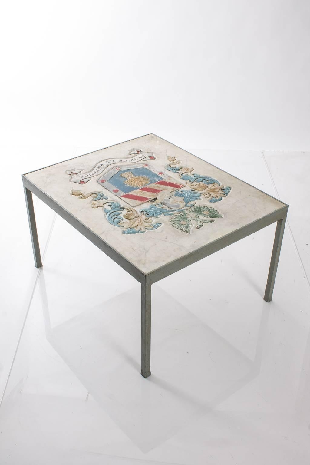 Carved Armorial Table 
