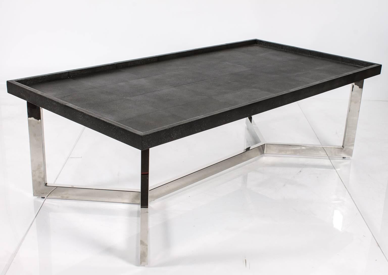 Faux Shagreen Coffee Table 3