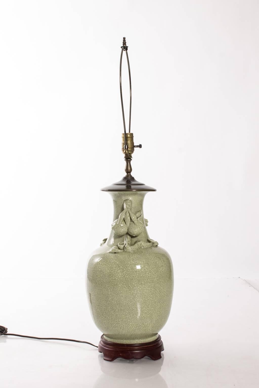Chinese Export Celadon Table Lamp