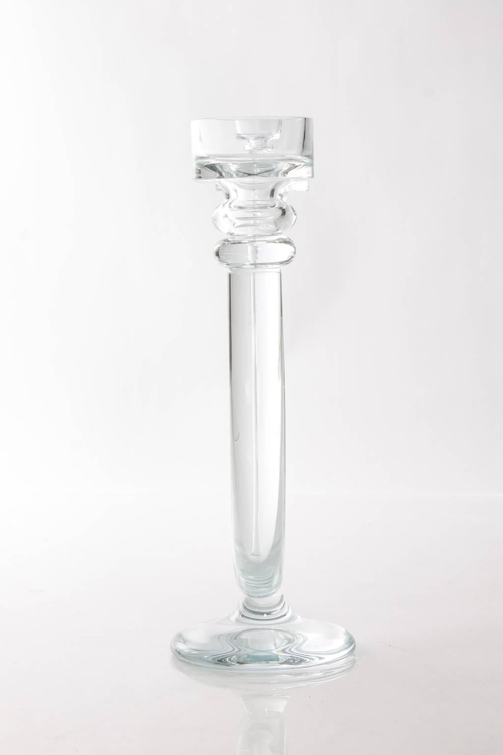 Contemporary Glass Candelabra In Good Condition For Sale In Stamford, CT