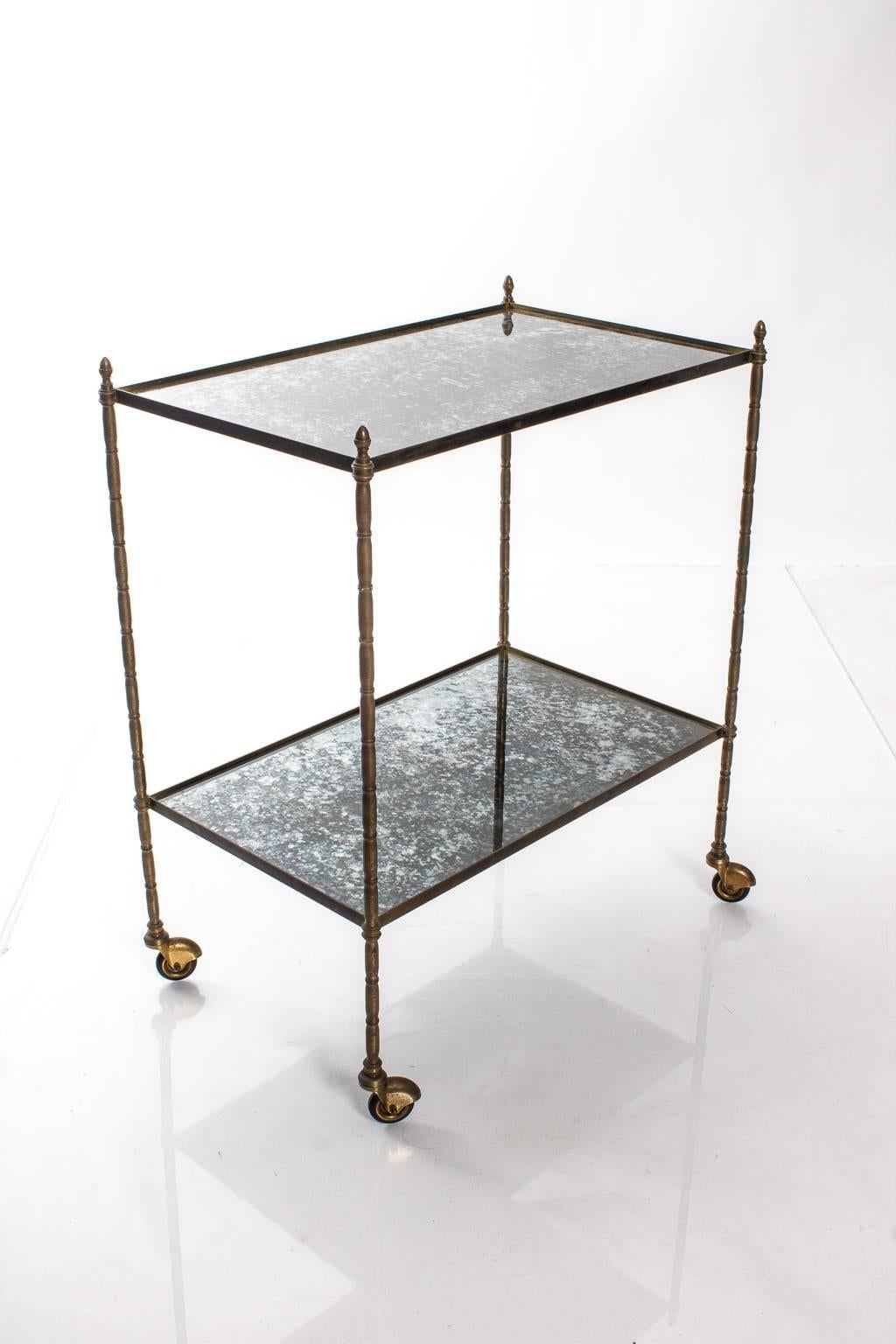 Mid-20th Century French Brass Bar Cart