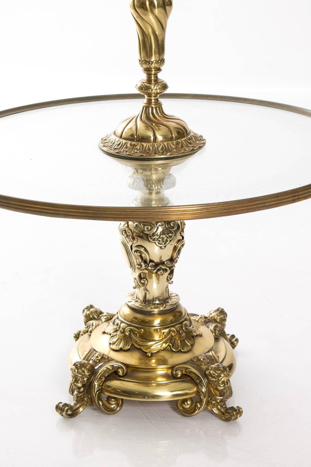 19th Century Brass Three-Tier Display Stand