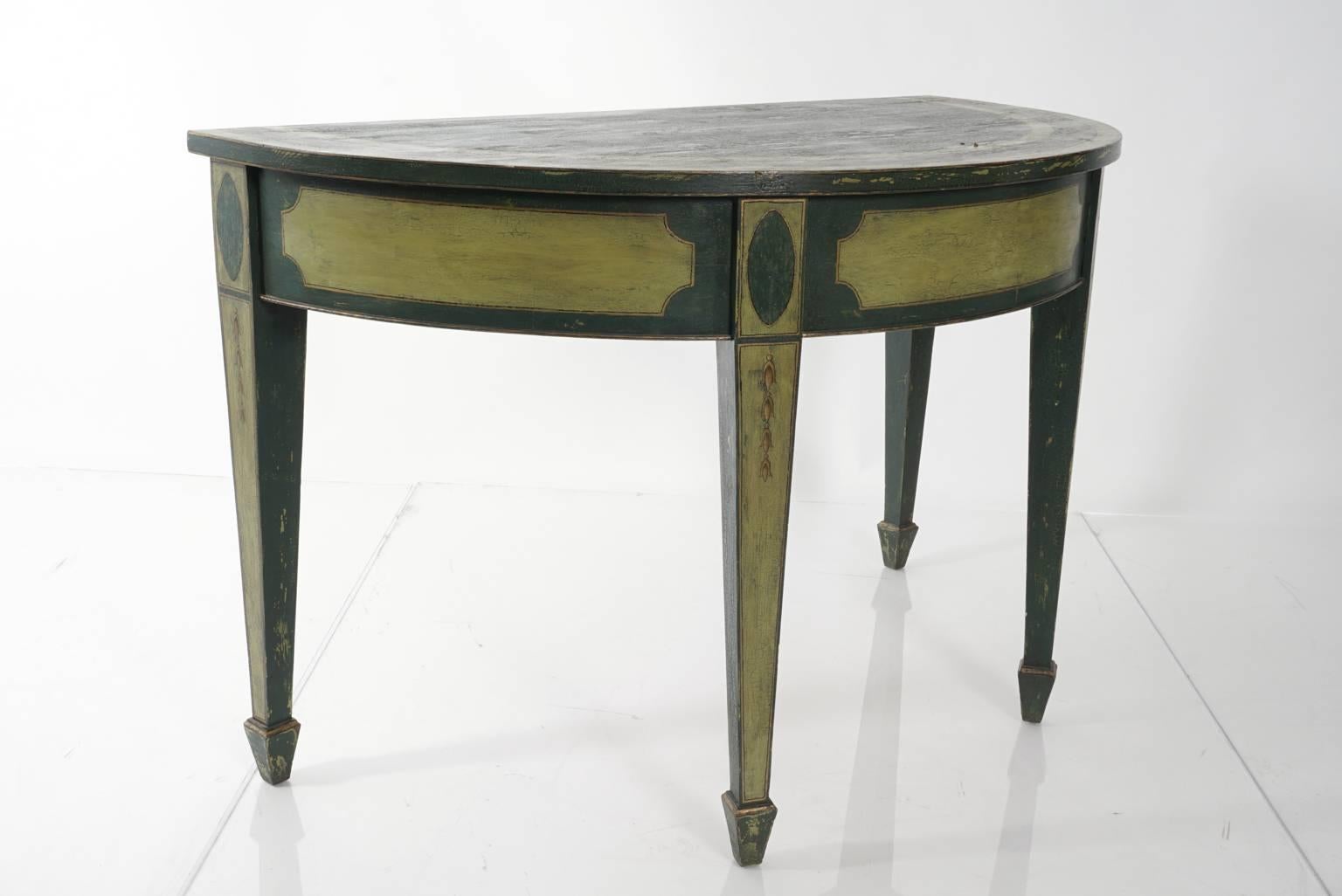 Adam Style Green Adam's Style Demilune Table