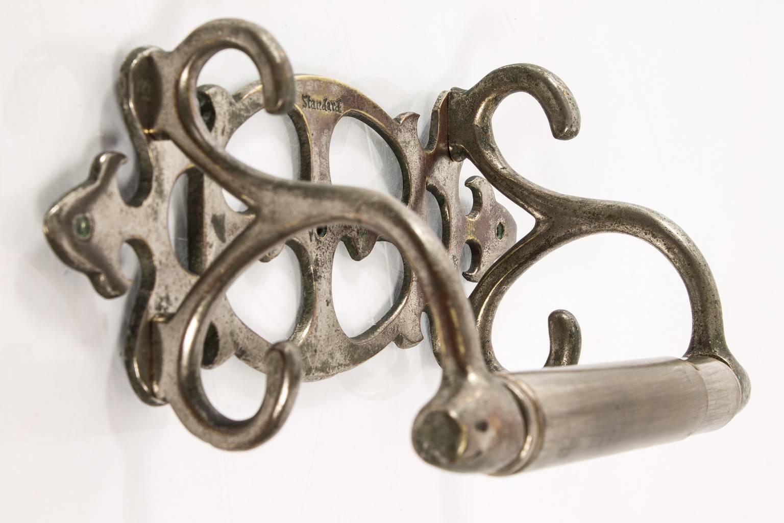 Early and rare toilet paper holder by Standard Co., circa 1900.