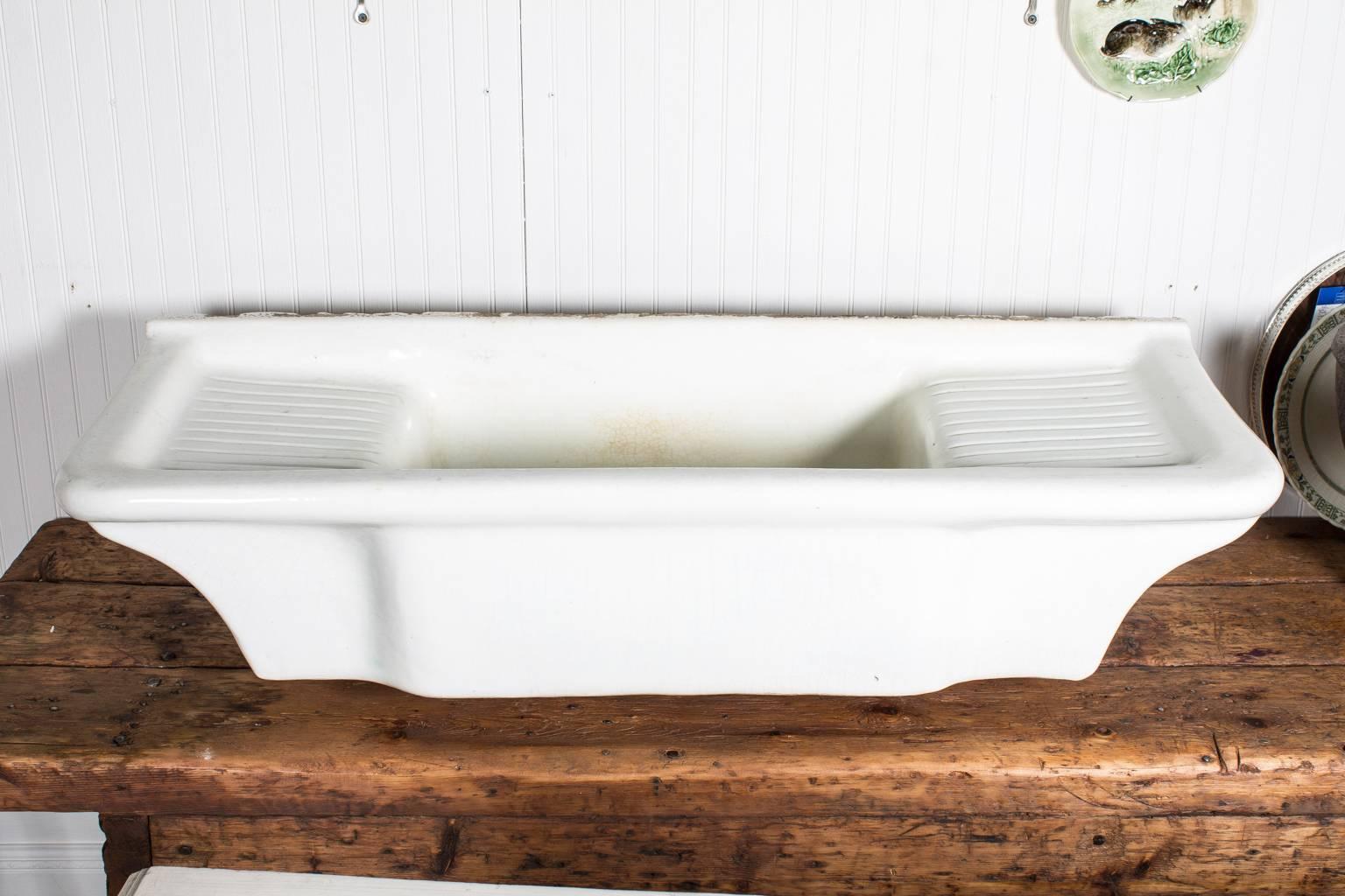 Rare earthenware sink, circa 1900.