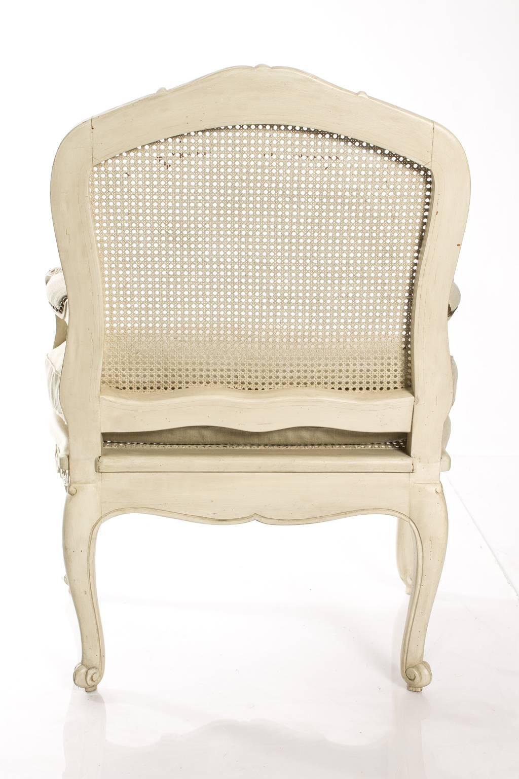 Large Seat Caned Armchairs 1