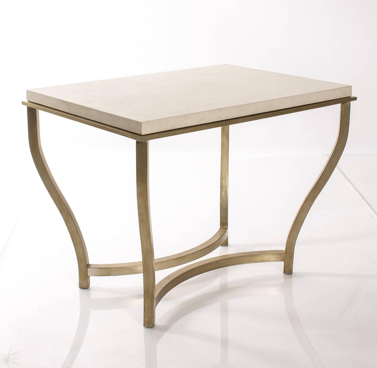 Silver Leaf Iron and Stone Table 1