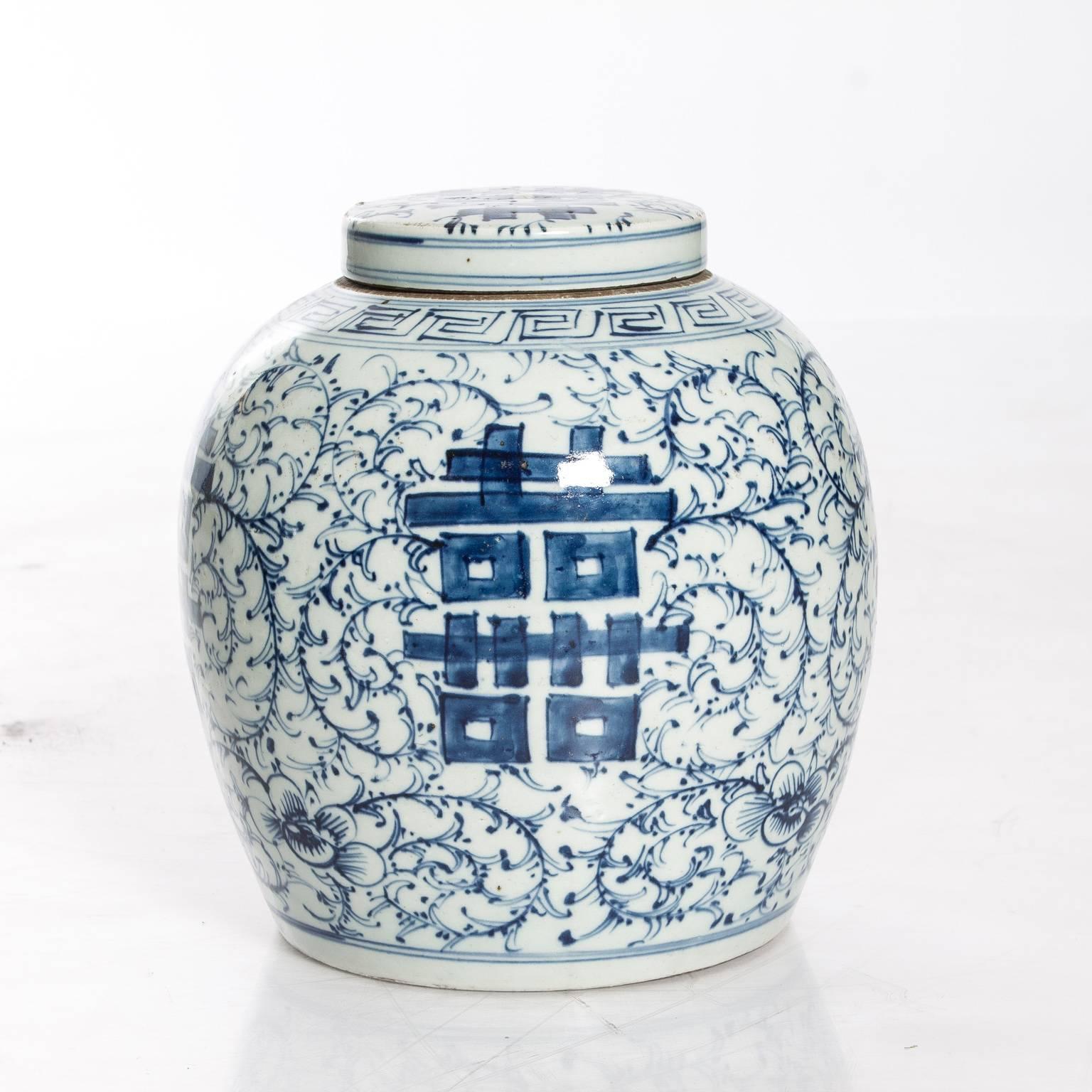 Pair of Blue and White Ginger Jars 1