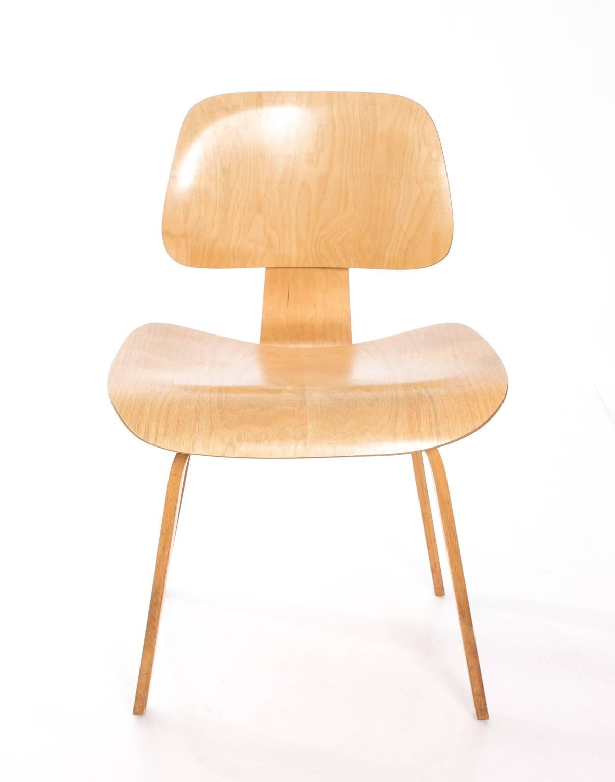 Original Eames LCW chair, circa 1960s.