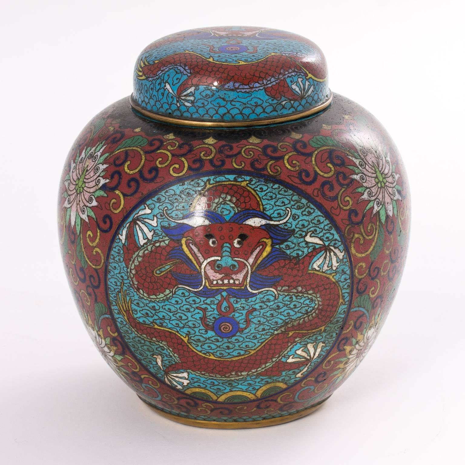 Cloisonné Dragon Jars 4