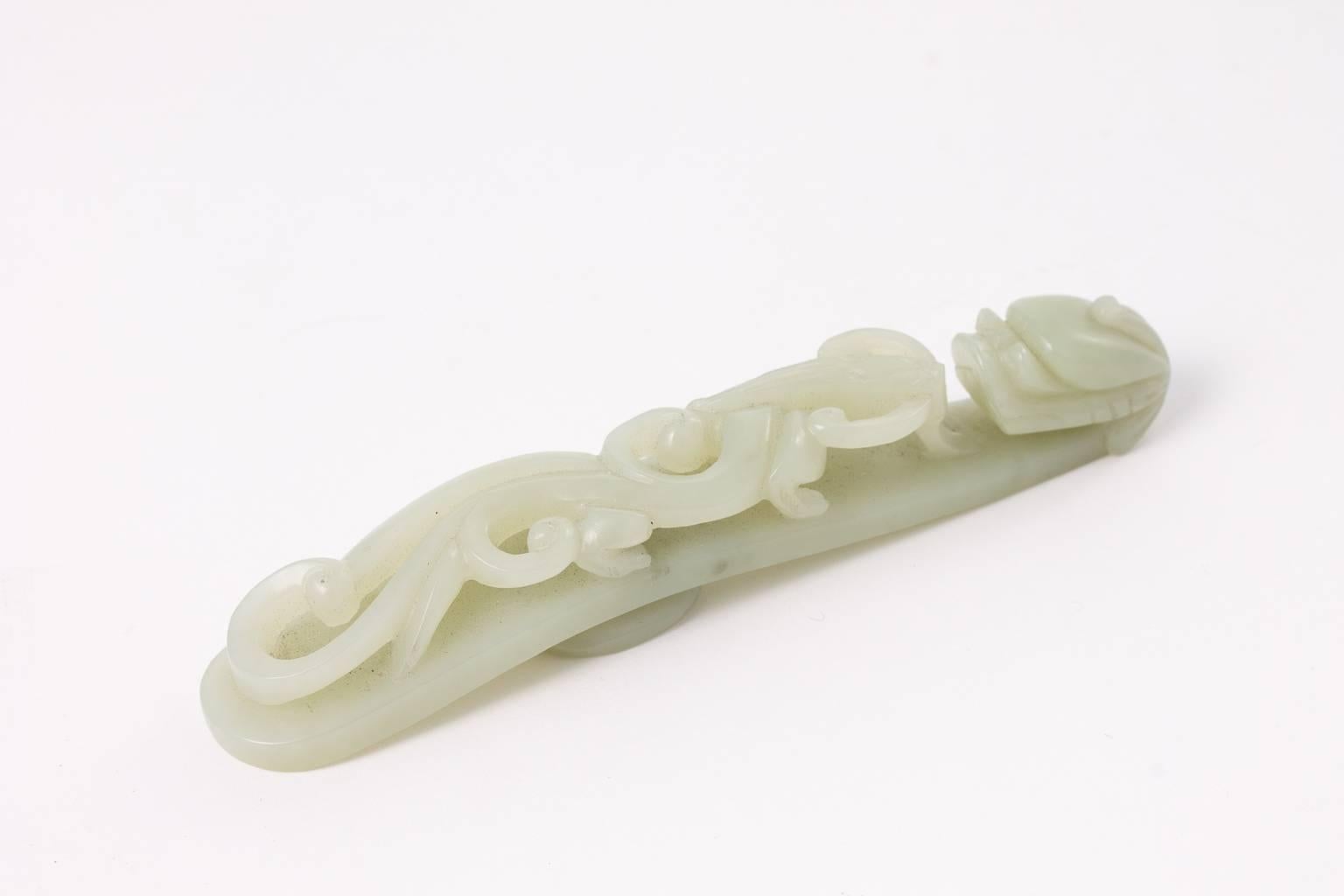 Carved Jade Buckle For Sale 1