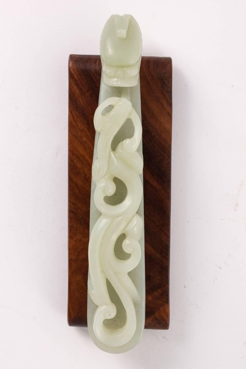 Carved Jade Buckle For Sale 3