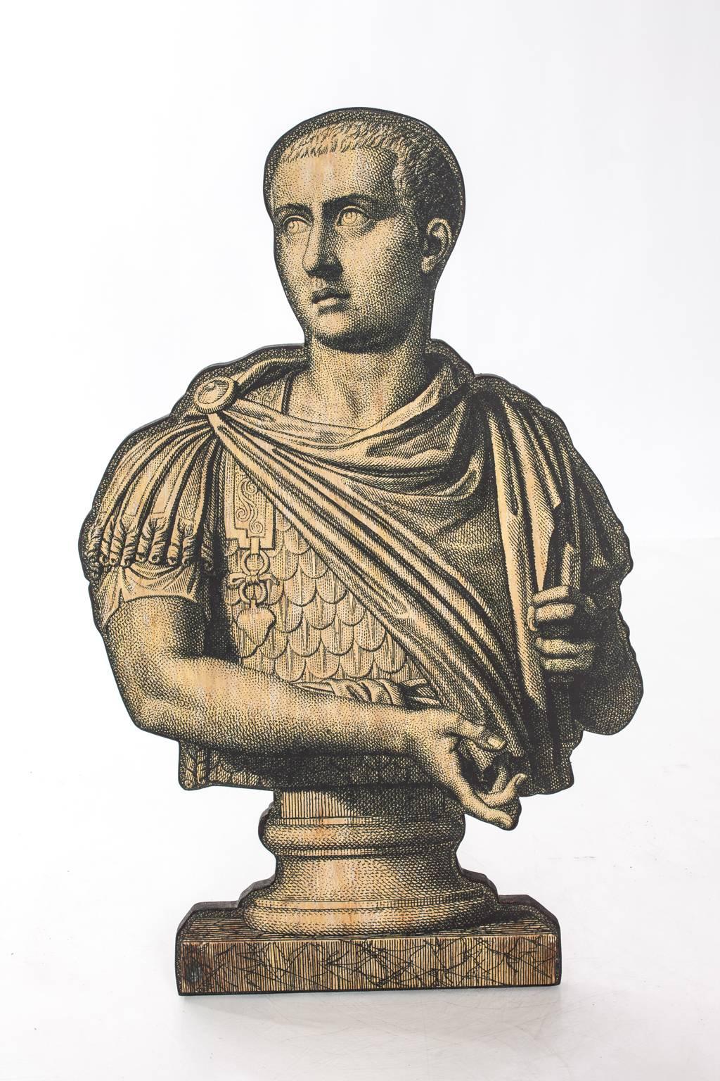 Wood Cut-Out of a Roman Bust