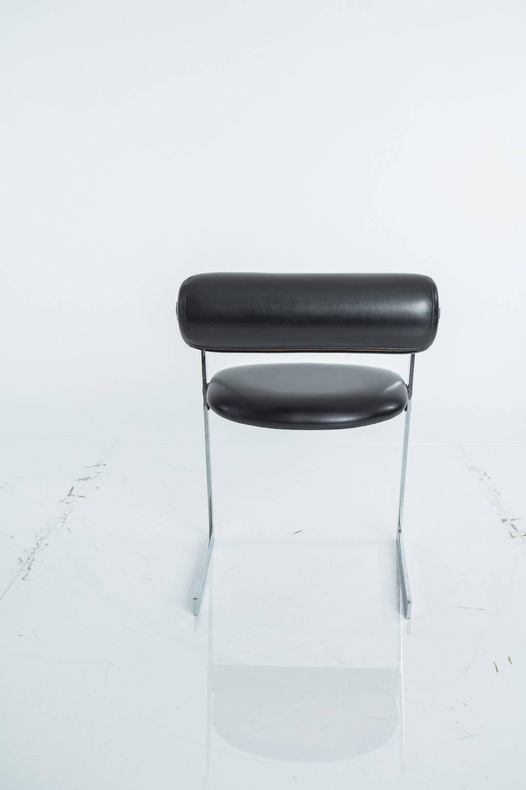 Mid-20th Century Bauhaus Black Leather Chairs  For Sale