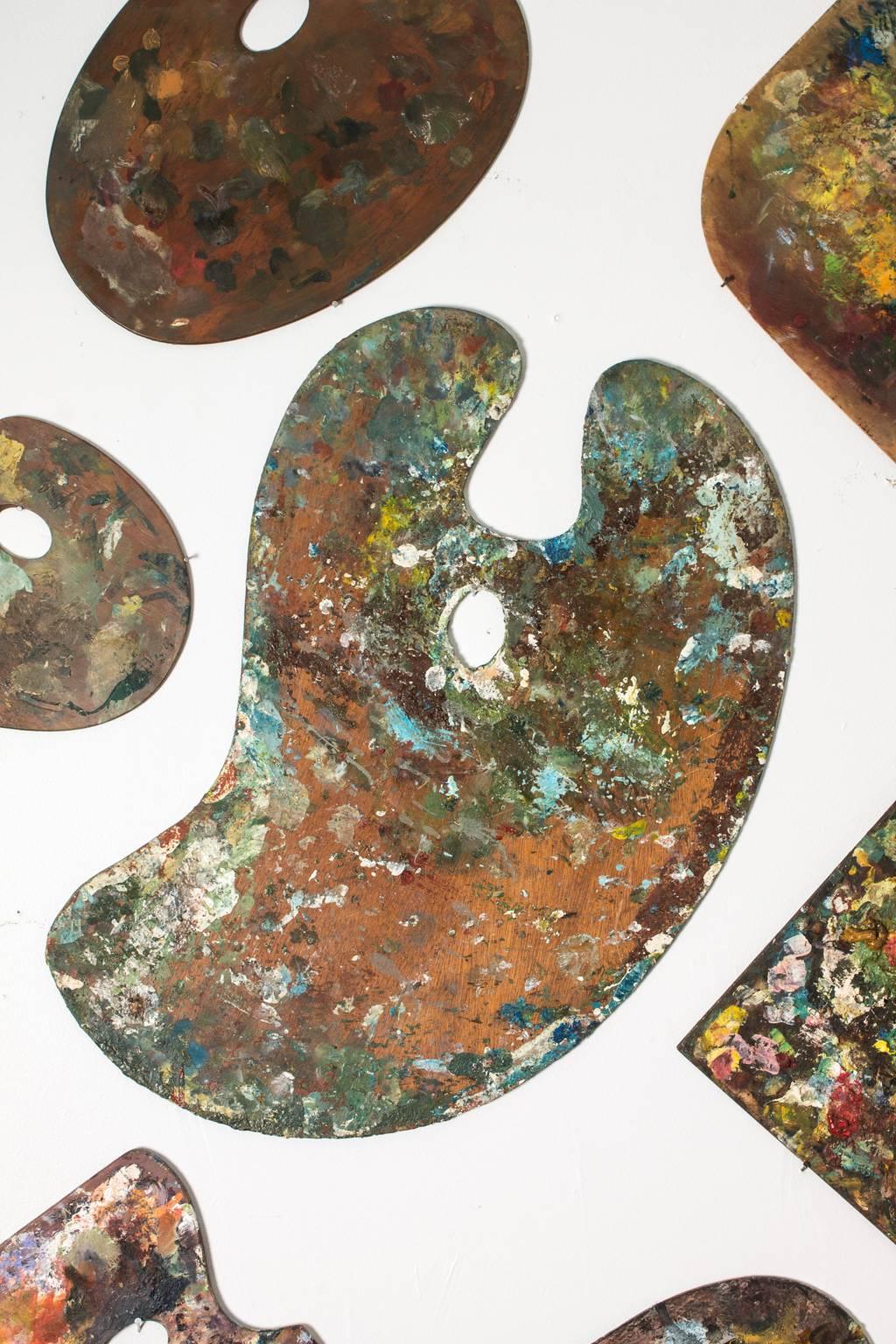 20th Century Collection of Nine Artist Palettes