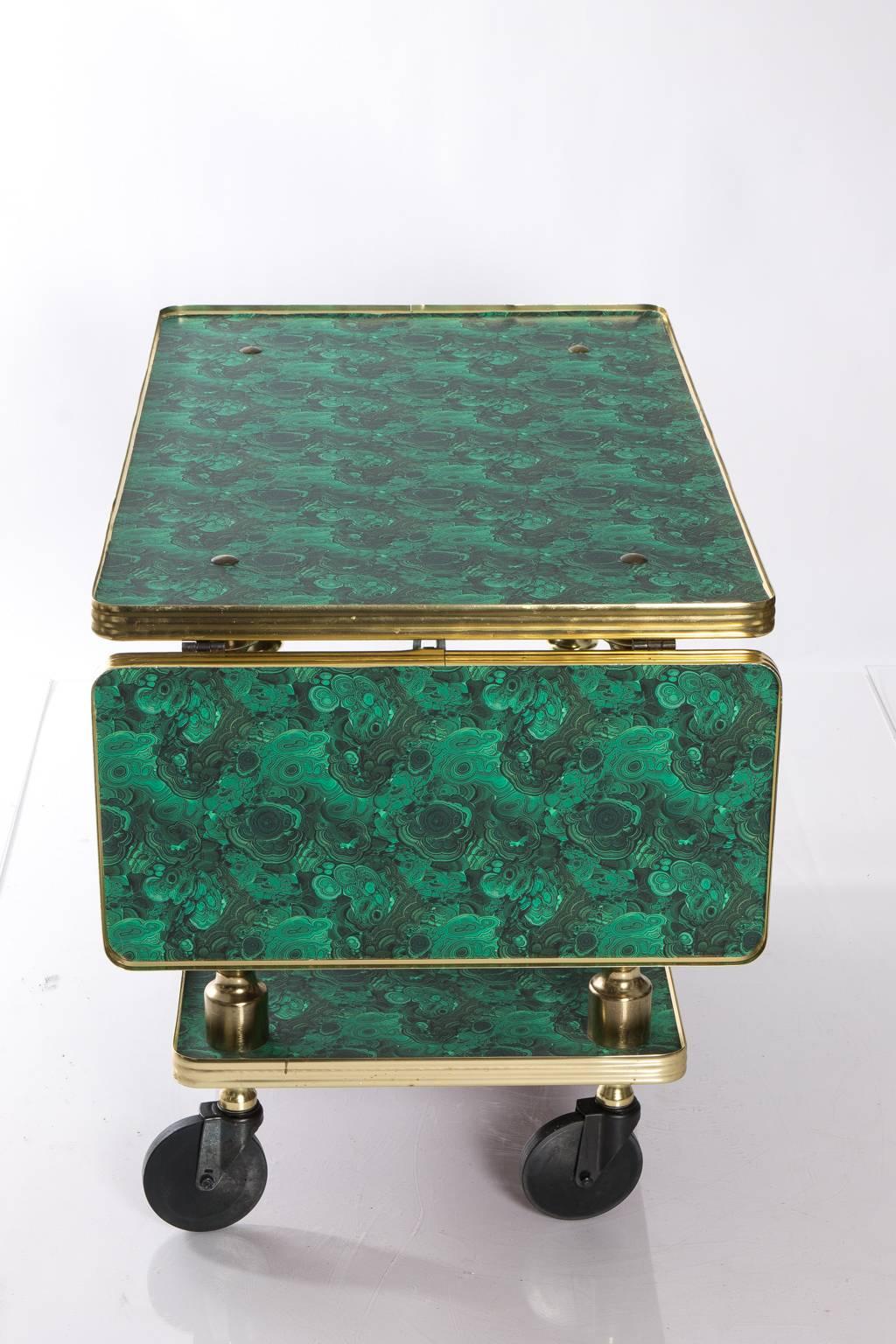 Faux Malachite Bar In Good Condition In Stamford, CT