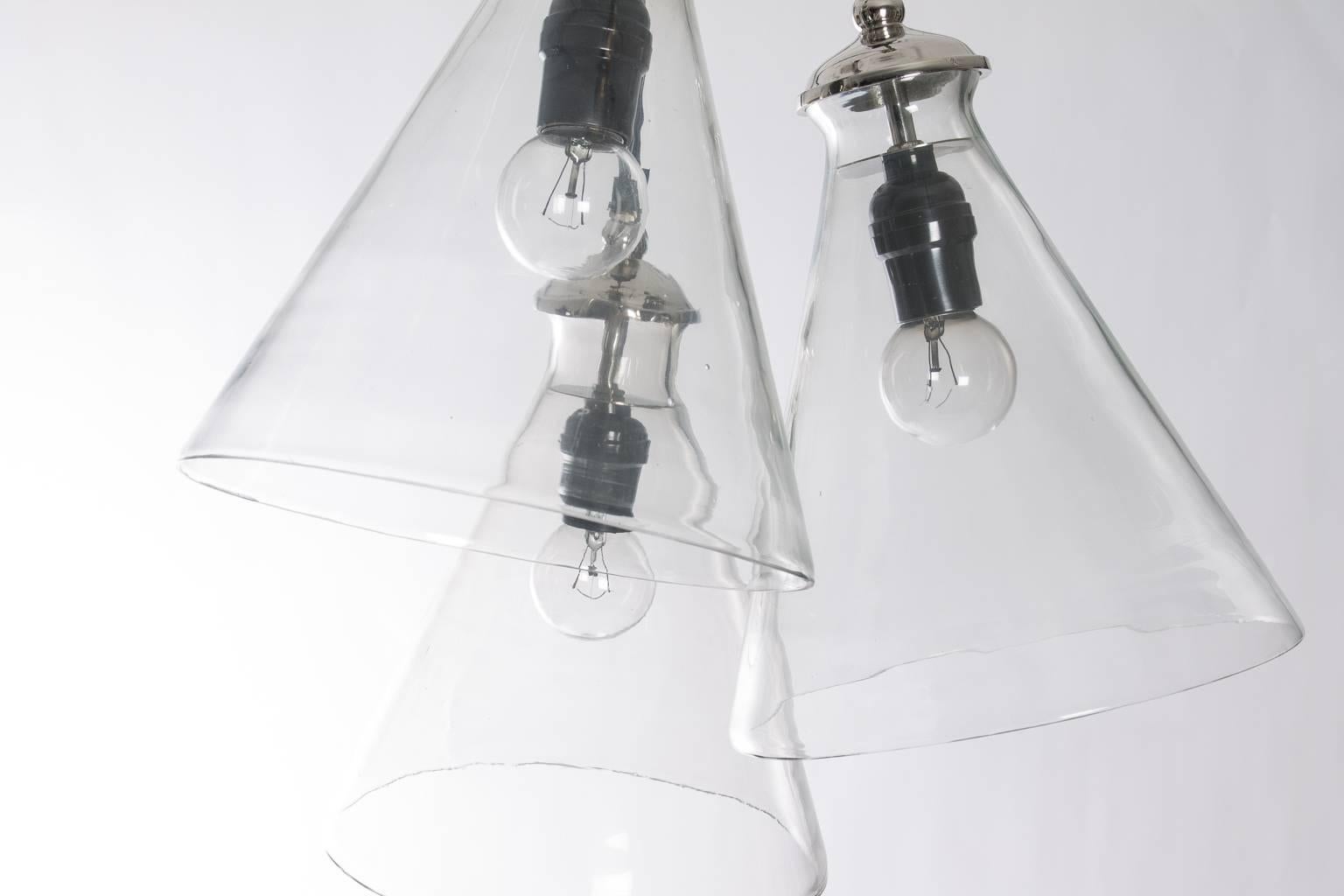 20th Century Blown Glass Pendant Light