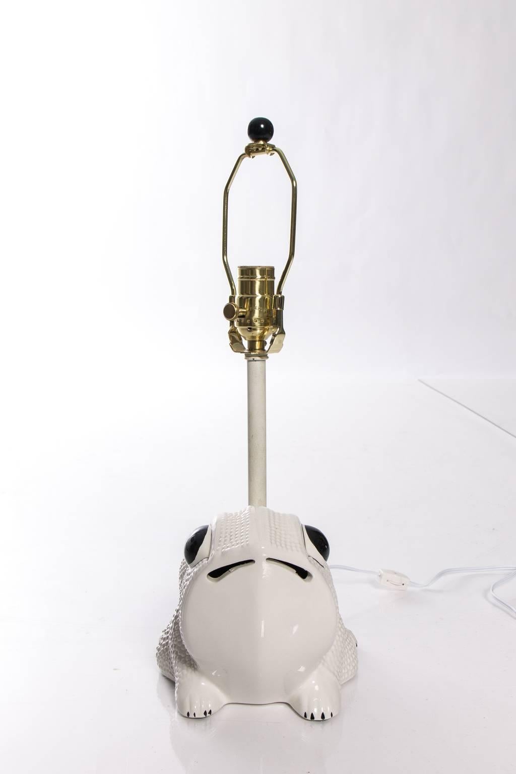 20th Century Ceramic Frog Lamp For Sale